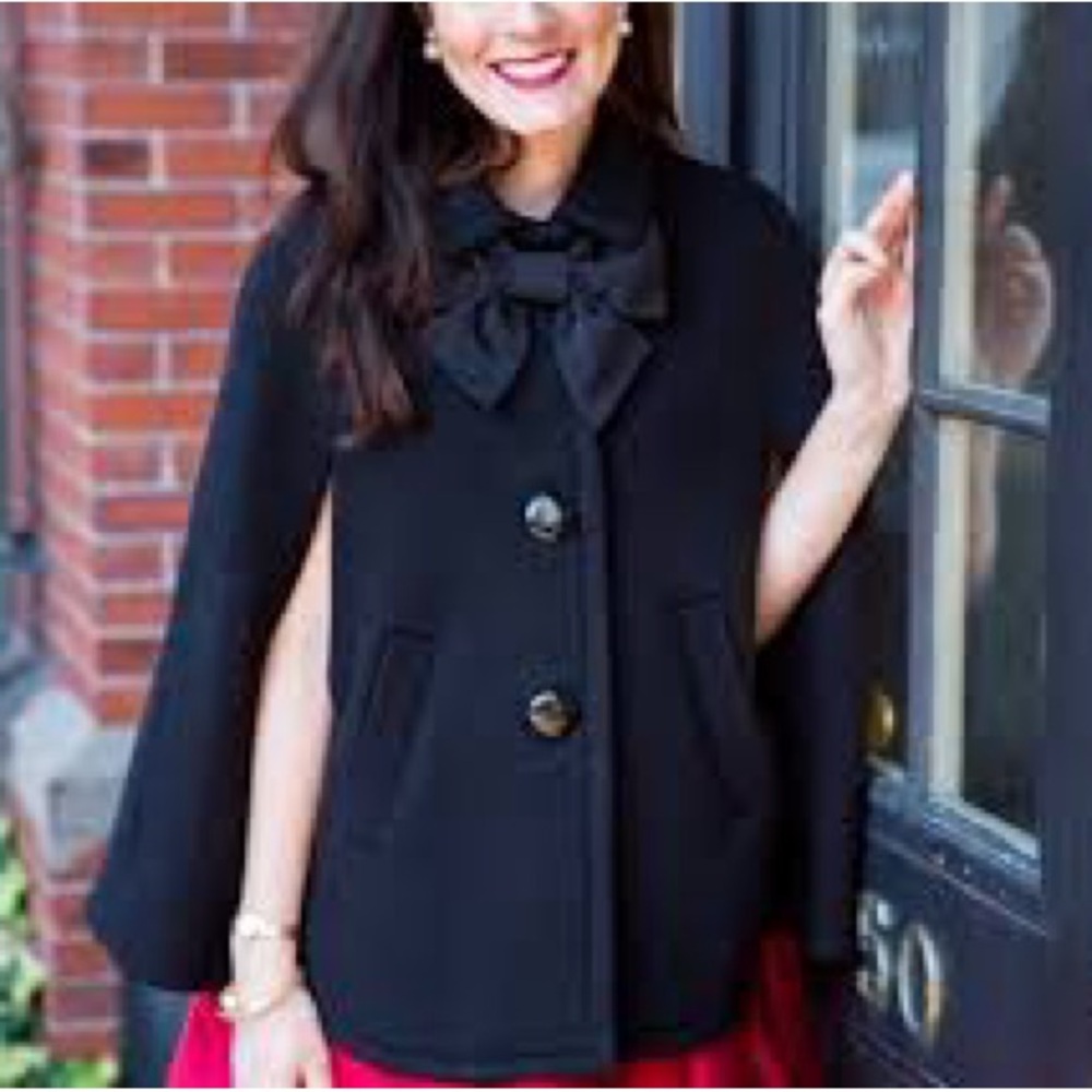 Kate Spade Black Cape Jacket